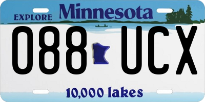 MN license plate 088UCX