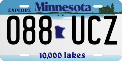 MN license plate 088UCZ