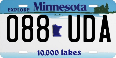 MN license plate 088UDA