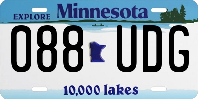 MN license plate 088UDG