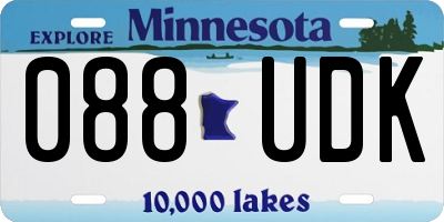 MN license plate 088UDK