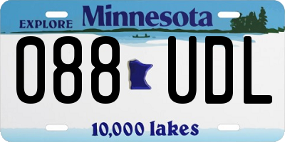 MN license plate 088UDL