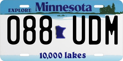 MN license plate 088UDM