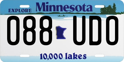 MN license plate 088UDO