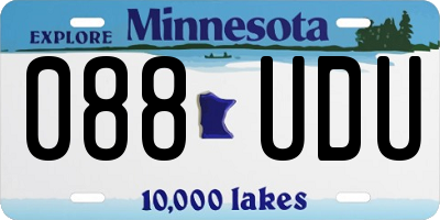 MN license plate 088UDU