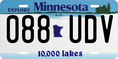 MN license plate 088UDV