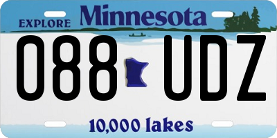 MN license plate 088UDZ