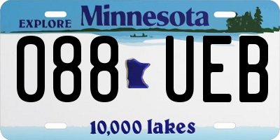 MN license plate 088UEB