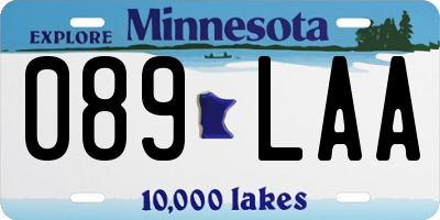 MN license plate 089LAA