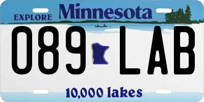 MN license plate 089LAB