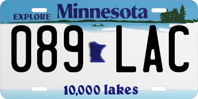 MN license plate 089LAC