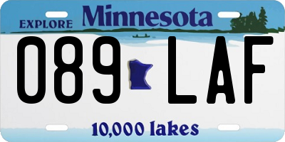 MN license plate 089LAF