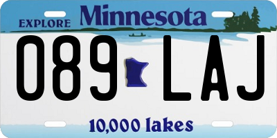 MN license plate 089LAJ