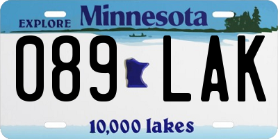 MN license plate 089LAK