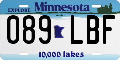 MN license plate 089LBF
