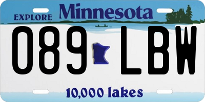 MN license plate 089LBW