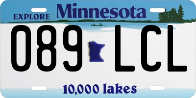 MN license plate 089LCL