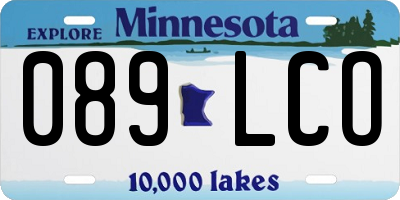 MN license plate 089LCO