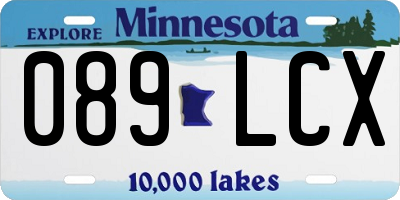 MN license plate 089LCX