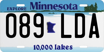 MN license plate 089LDA