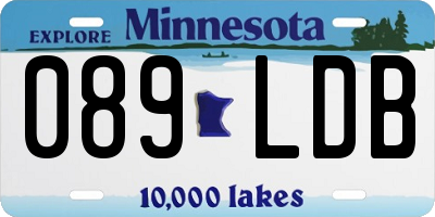 MN license plate 089LDB