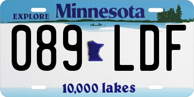 MN license plate 089LDF
