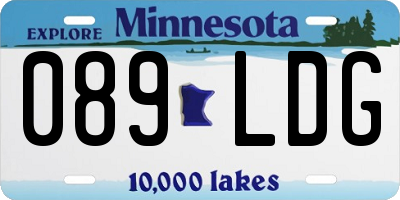 MN license plate 089LDG
