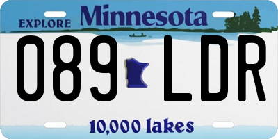MN license plate 089LDR