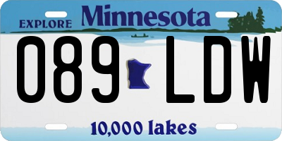 MN license plate 089LDW