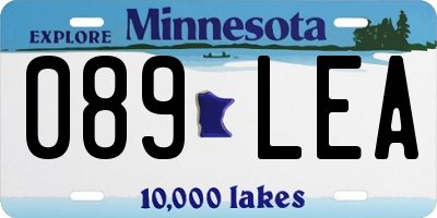MN license plate 089LEA