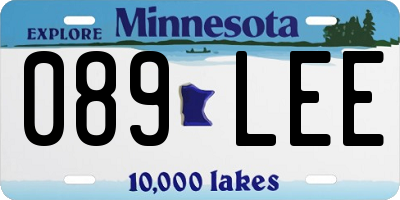 MN license plate 089LEE