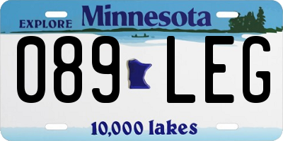 MN license plate 089LEG