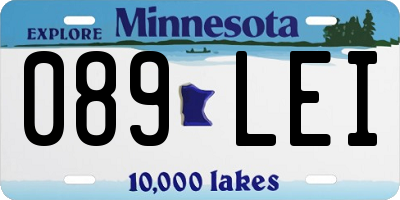 MN license plate 089LEI