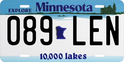 MN license plate 089LEN