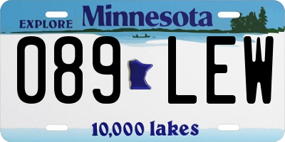 MN license plate 089LEW