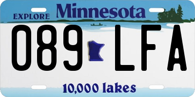 MN license plate 089LFA