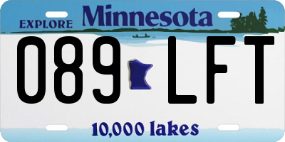 MN license plate 089LFT