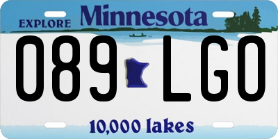 MN license plate 089LGO