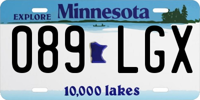 MN license plate 089LGX