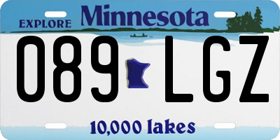 MN license plate 089LGZ