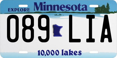 MN license plate 089LIA