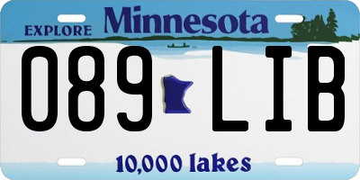 MN license plate 089LIB