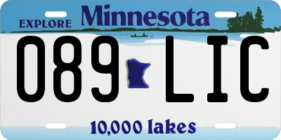 MN license plate 089LIC