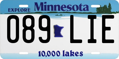 MN license plate 089LIE