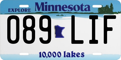 MN license plate 089LIF