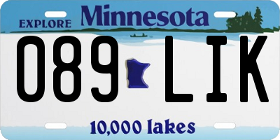 MN license plate 089LIK