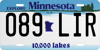 MN license plate 089LIR