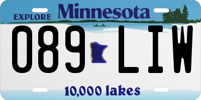 MN license plate 089LIW