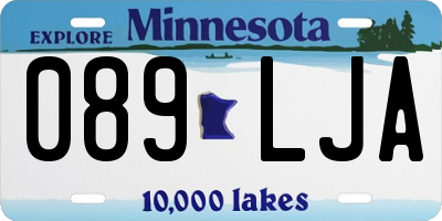 MN license plate 089LJA