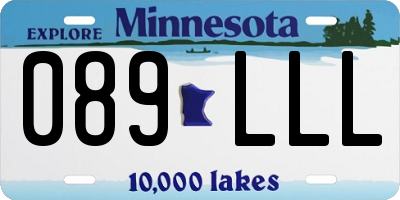 MN license plate 089LLL